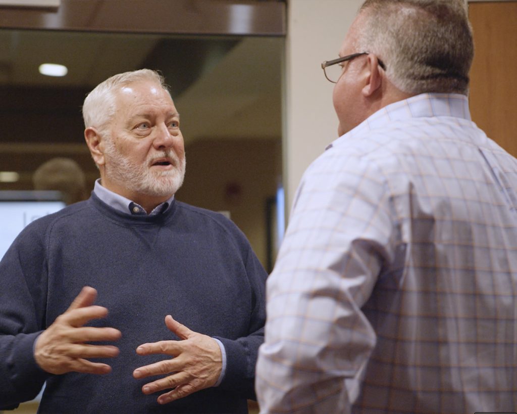 David Smyth Talking with Client
