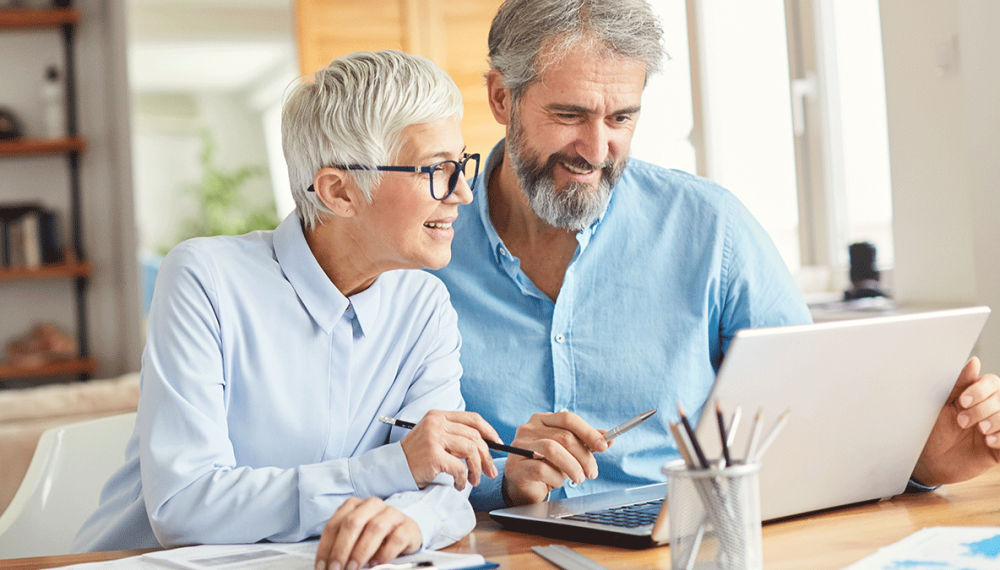 Couple looking at taxes on Required Minimum Distributions